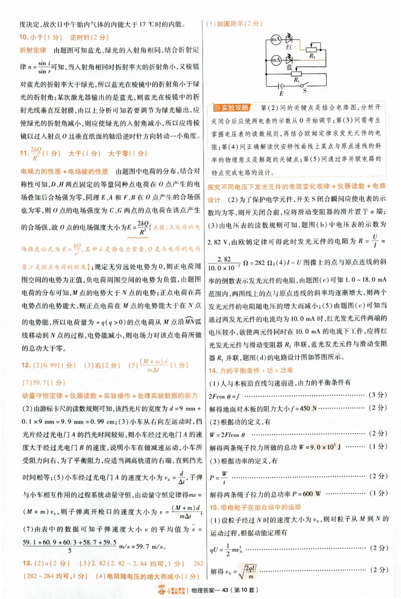 2025《金考卷&middot;特快专递&middot;第4期》物理-答案_2024-2025高三（6-6月题库）_2025年01月试卷_01012025《金考卷&middot;特快专递&middot;第4期》_物理