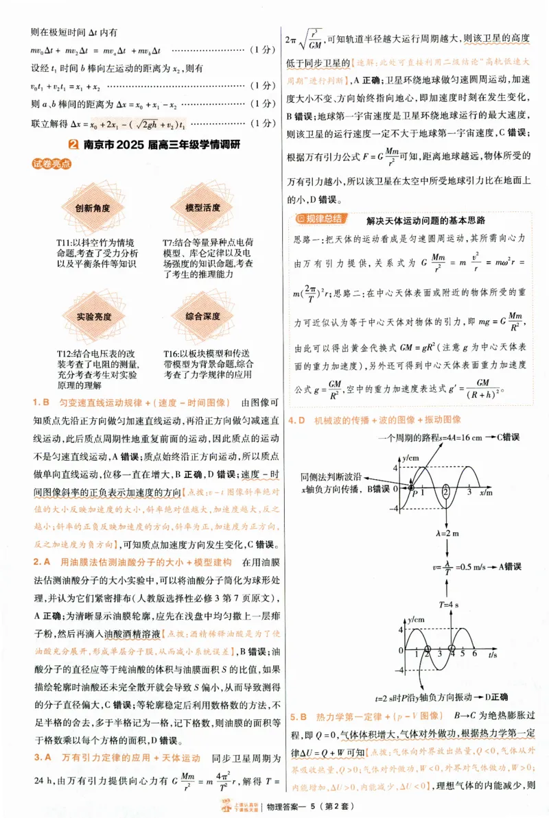 2025《金考卷&middot;特快专递&middot;第4期》物理-答案_2024-2025高三（6-6月题库）_2025年01月试卷_01012025《金考卷&middot;特快专递&middot;第4期》_物理