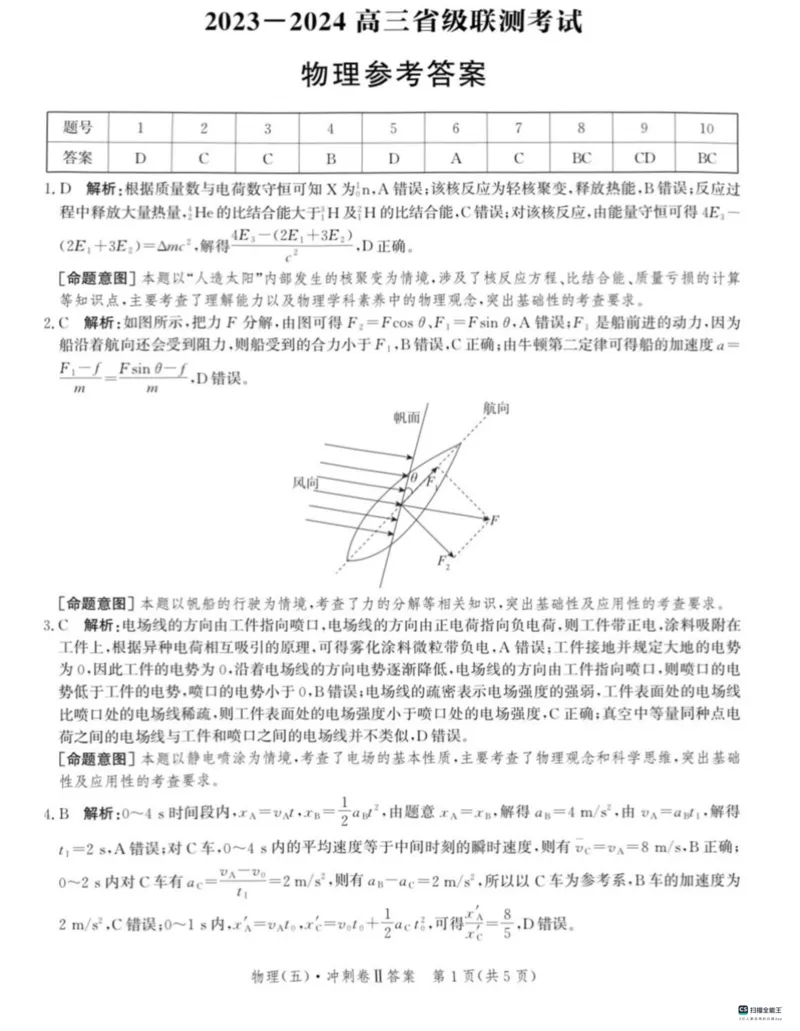 河北省2024届高三下学期省级联测考试（3月）物理(1)_2024年3月_013月合集_2024届河北省高三下学期省级联测考试（3月）