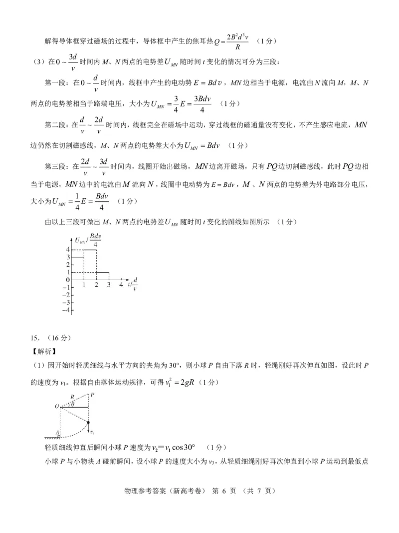 新高考卷名校教研联盟2024届高三3月联考物理参考答案_2024年3月_013月合集_2024届名校教研联盟高三3月联考（新高考卷）_名校教研联盟2024届高三3月联考（新高考卷）物理