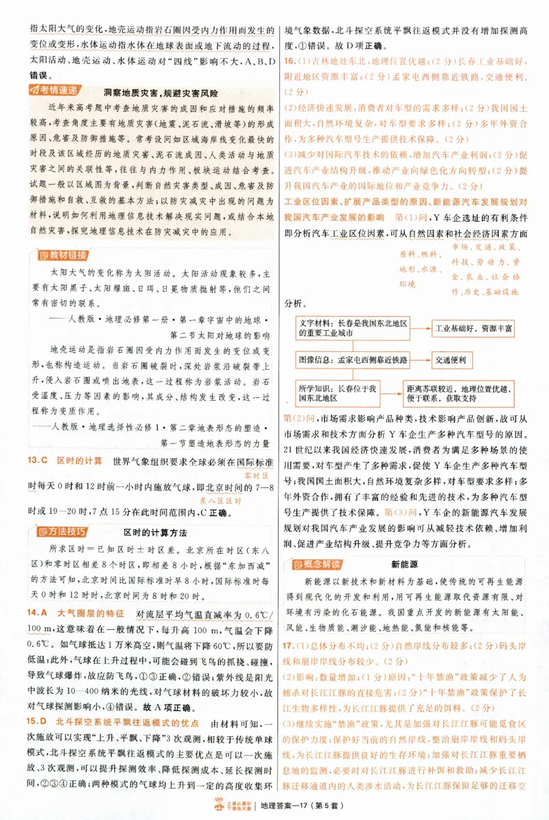 2025《金考卷&middot;特快专递&middot;第4期》地理-答案_2024-2025高三（6-6月题库）_2025年01月试卷_01012025《金考卷&middot;特快专递&middot;第4期》_地理