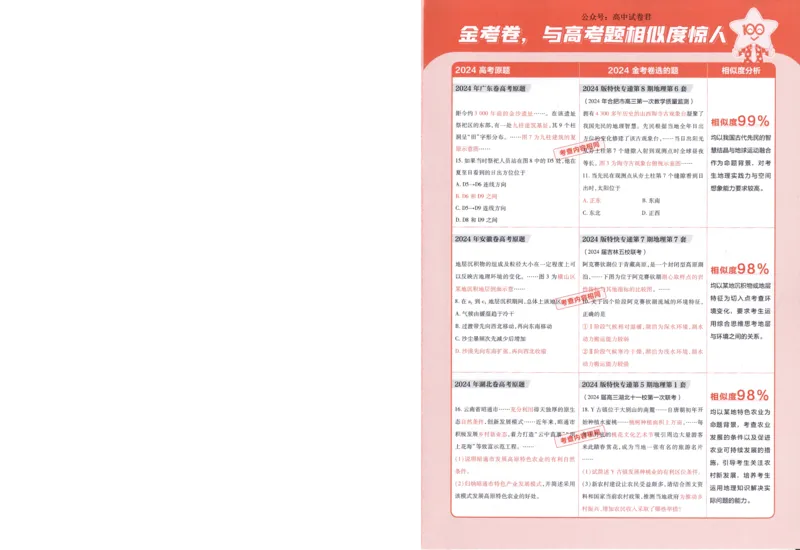 2025《金考卷&middot;特快专递&middot;第4期》地理-答案_2024-2025高三（6-6月题库）_2025年01月试卷_01012025《金考卷&middot;特快专递&middot;第4期》_地理