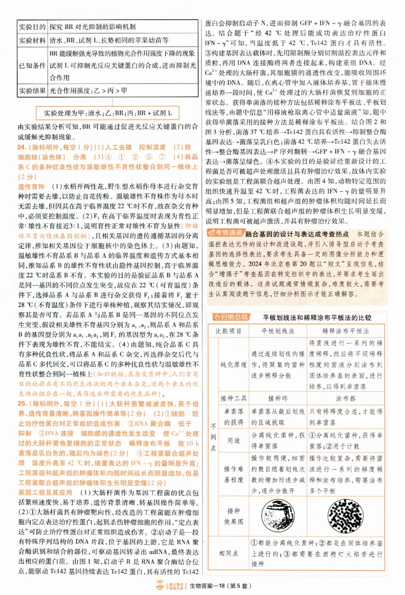 2025《金考卷&middot;特快专递&middot;第4期》生物-答案_2024-2025高三（6-6月题库）_2025年01月试卷_01012025《金考卷&middot;特快专递&middot;第4期》_生物