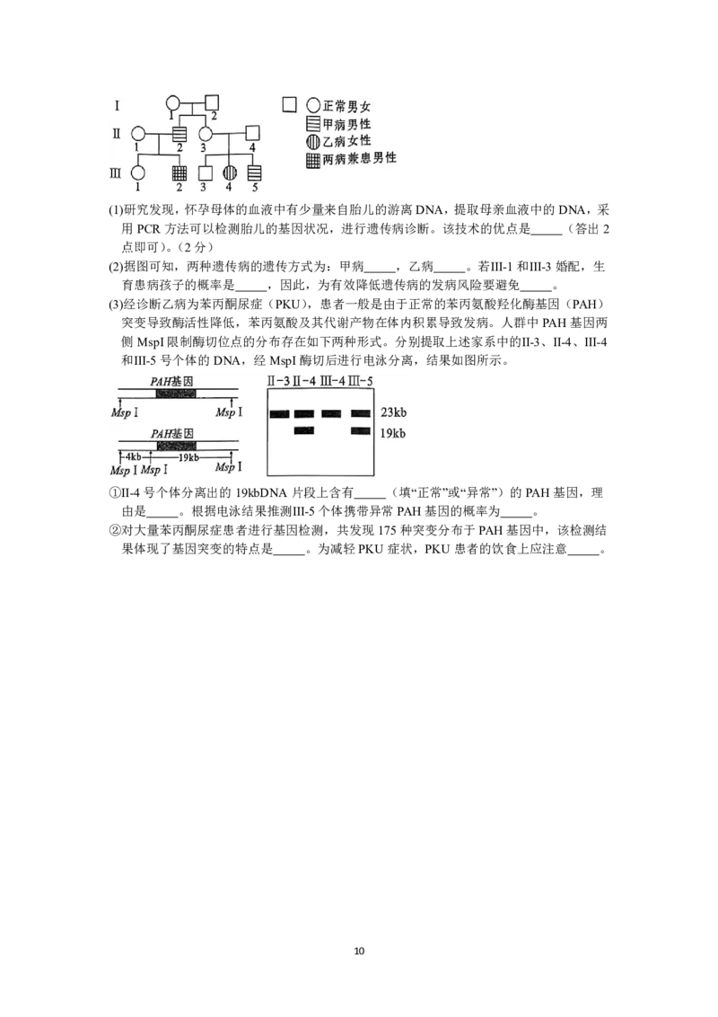 26届高二生物第二学期期中卷_2024-2025高二（7-7月题库）_2025年05月试卷_0501浙江省余姚中学2024-2025学年高二下学期期中考试
