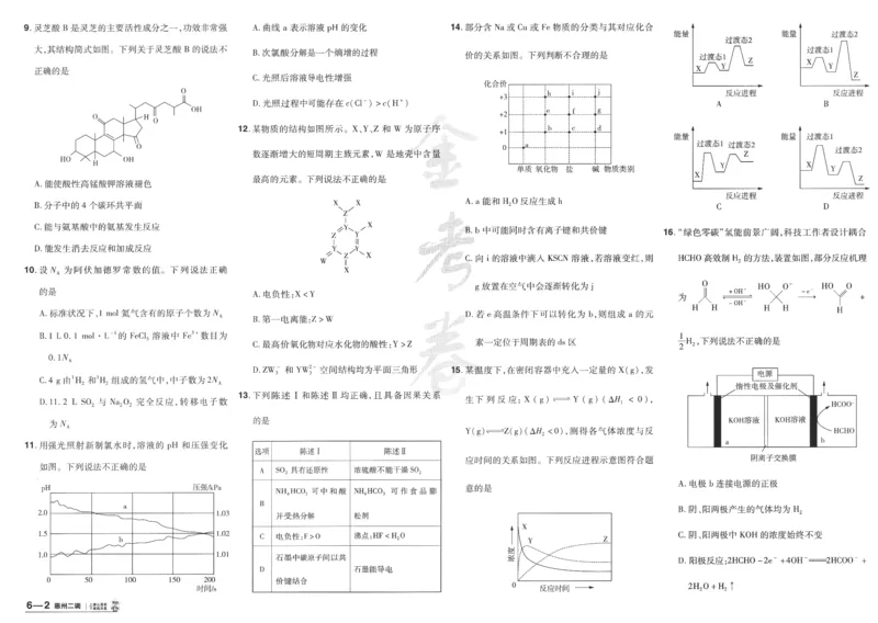 2025《金考卷&middot;特快专递&middot;第4期》化学-A3_2024-2025高三（6-6月题库）_2025年01月试卷_01012025《金考卷&middot;特快专递&middot;第4期》_化学
