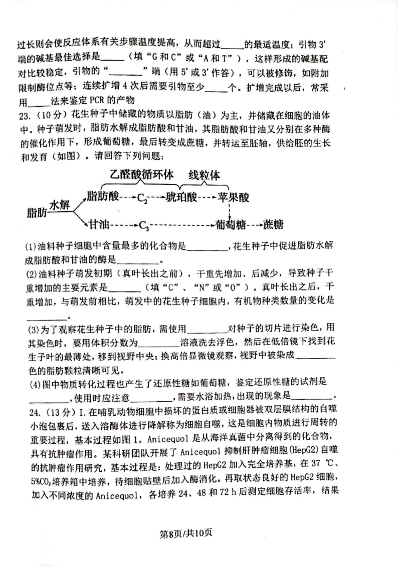 2023-2024学年度（下）七校协作体高二联考生物试题_2024-2025高三（6-6月题库）_2024年06月试卷_240617辽宁省七校协作体2023-2024学年高二下学期6月联考