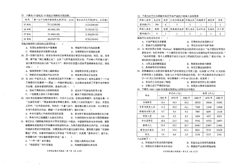 文科综合_2024年3月_013月合集_2024届云南省昆明市西山区高三下学期第三次教学质量检测_2024届云南省昆明市西山区高三下学期第三次教学质量检测文综