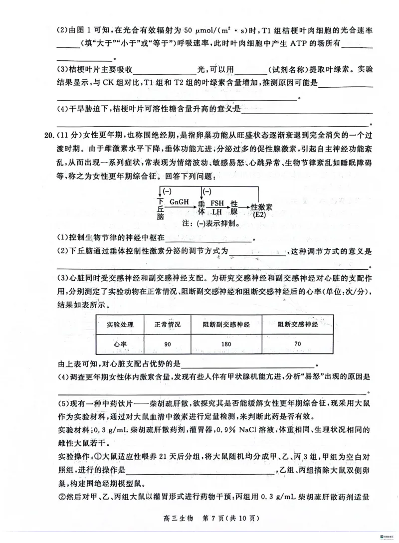河北省大数据应用调研联合测评2024届高三下学期2月月考生物(1)_2024年2月_022月合集_2024届河北省大数据应用调研联合测评高三下学期2月月考
