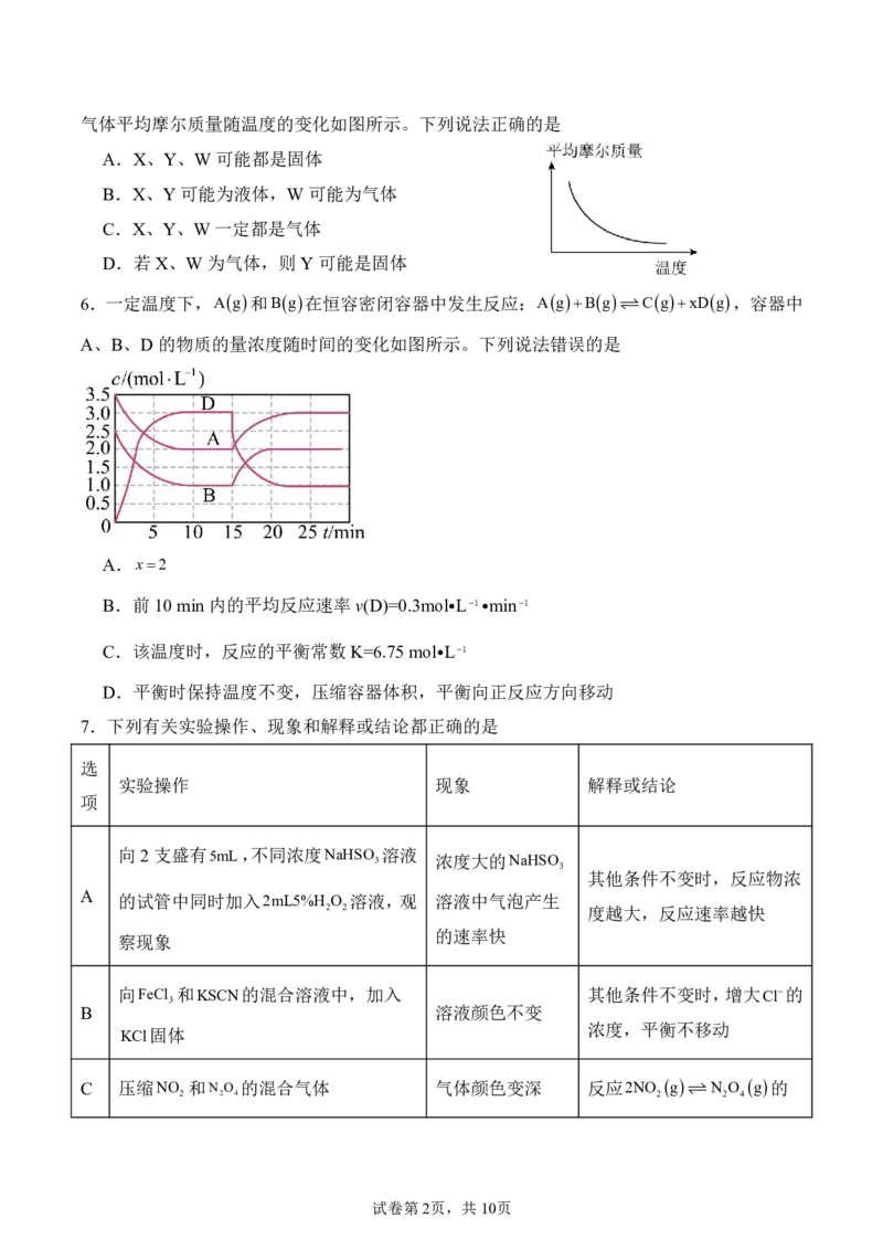 化学-山东济宁一中2024年高二上学期10月月考_2024-2025高二（7-7月题库）_2024年10月试卷_1012山东济宁一中2024年高二上学期10月月考