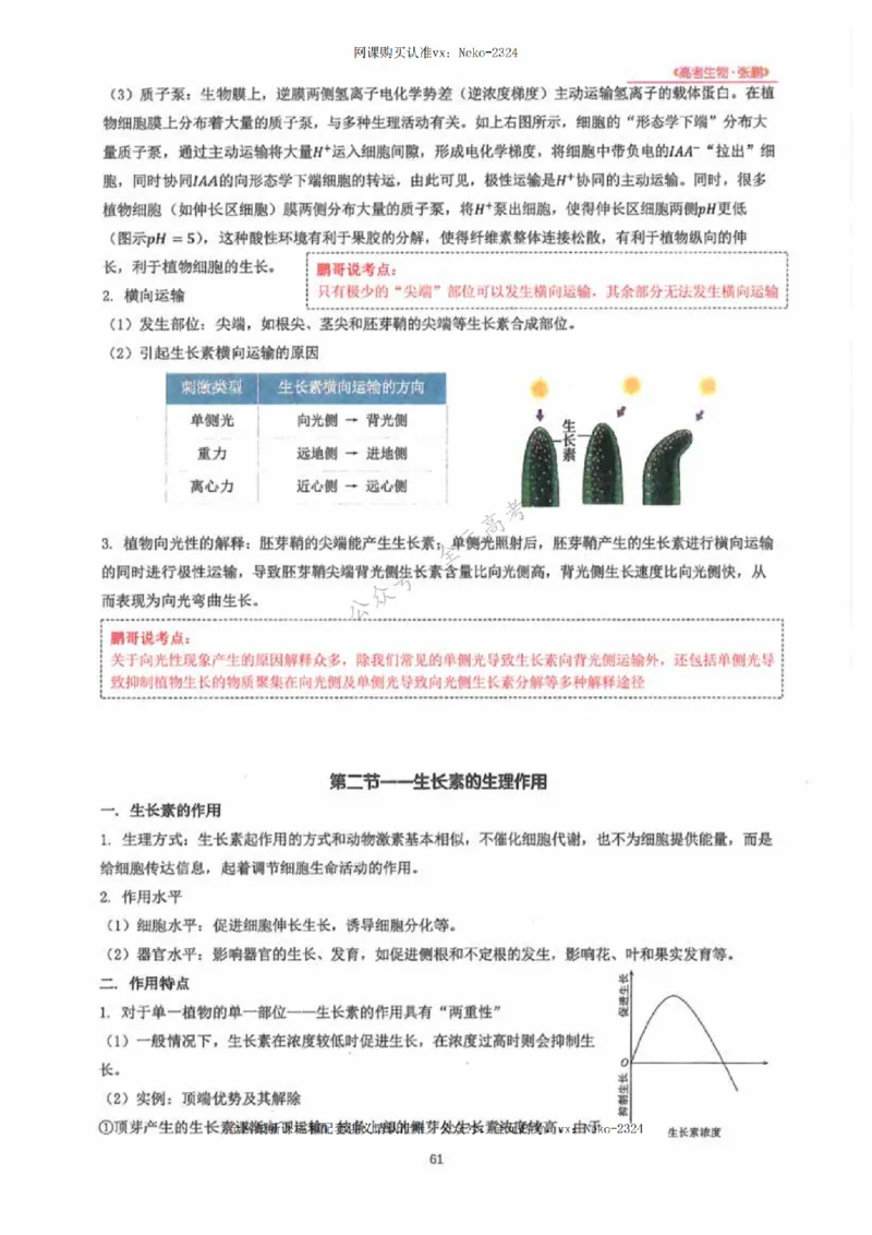 2024张鹏生物一轮复习讲义下_2024-2025高三（6-6月题库）_2024年09月试卷_张鹏