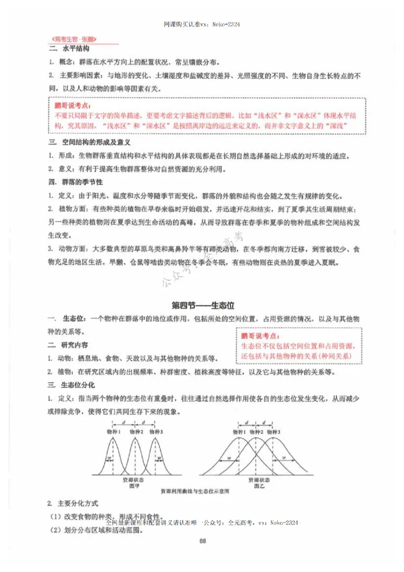 2024张鹏生物一轮复习讲义下_2024-2025高三（6-6月题库）_2024年09月试卷_张鹏
