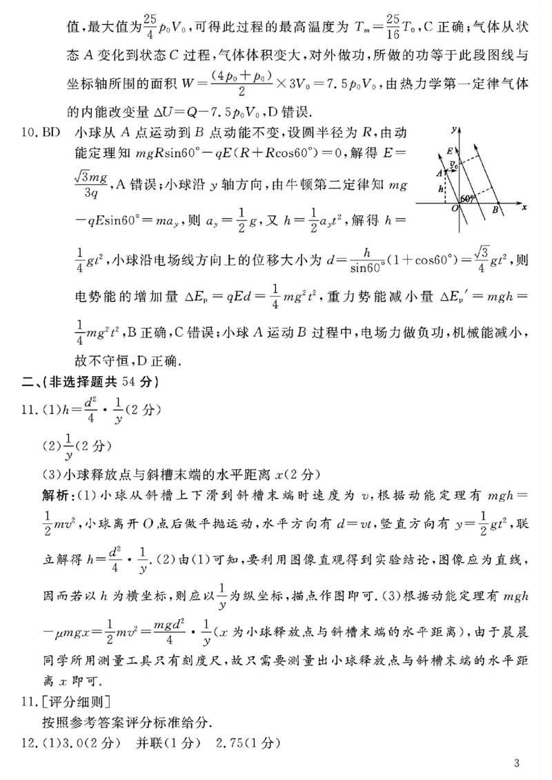 2025届三省G20示范高中12月高三联考物理答案_2024-2025高三（6-6月题库）_2024年12月试卷_1222豫皖赣三省G20示范高中2024-2025学年高三上学期12月联考（全科）