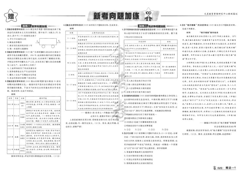 2025《金考卷&middot;特快专递&middot;第4期》历史-A3_2024-2025高三（6-6月题库）_2025年01月试卷_01012025《金考卷&middot;特快专递&middot;第4期》_历史