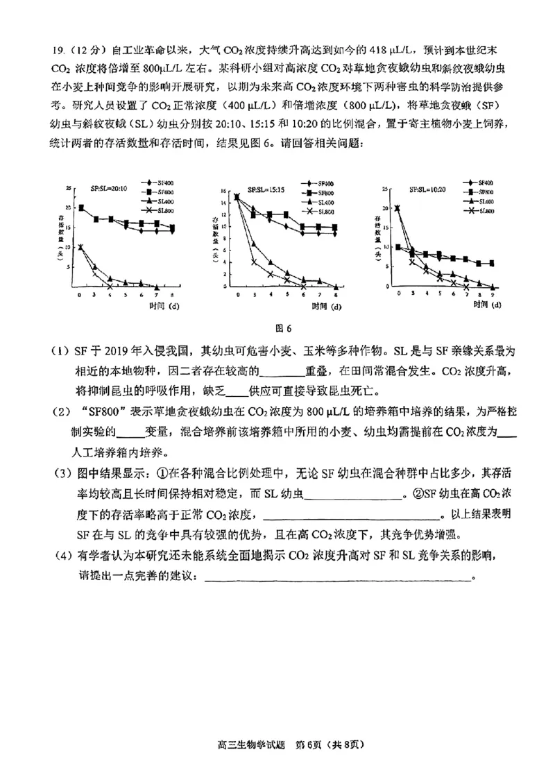 2025届江门市高三上学期10月调研测试生物试卷+答案_2024-2025高三（6-6月题库）_2024年10月试卷_1027广东省江门市2025届高三上学期10月调研考试