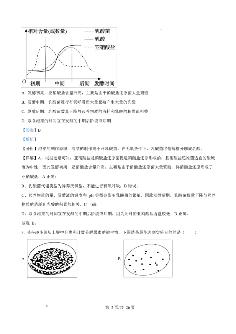 内蒙古自治区赤峰市红山区赤峰第四中学2024-2025学年高二下学期4月月考生物试题Word版含解析_2024-2025高二（7-7月题库）_2025年05月试卷