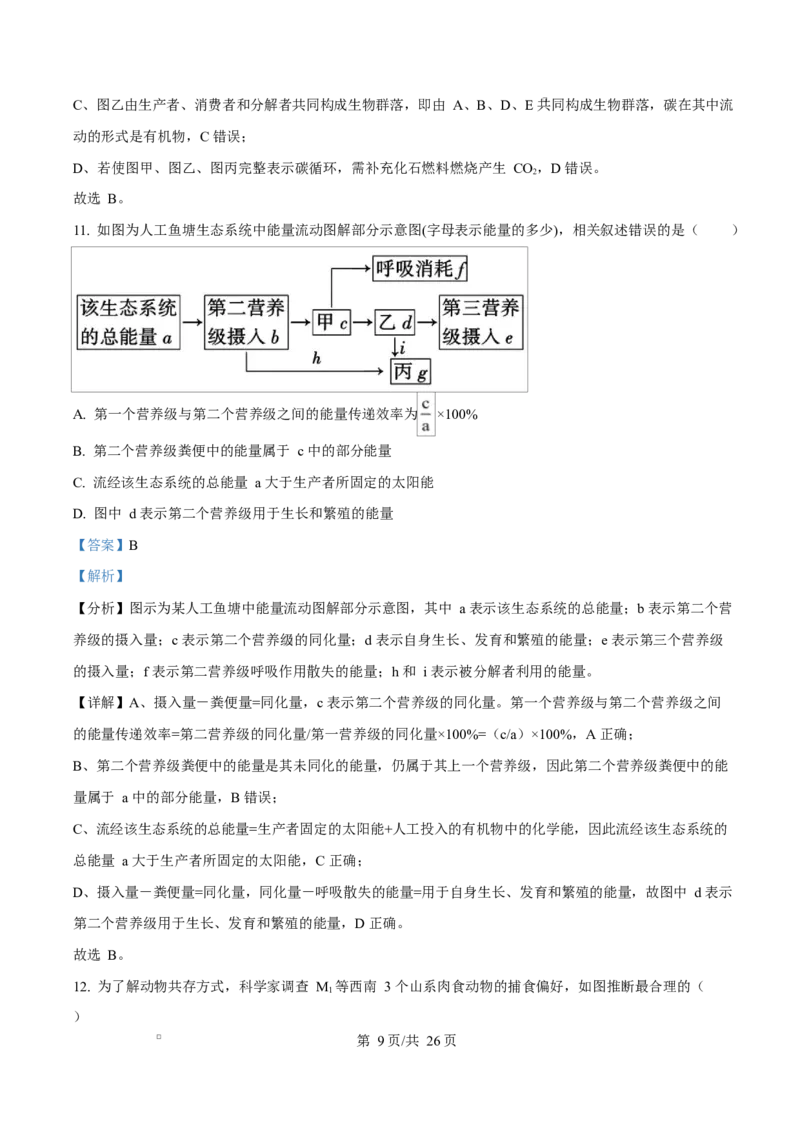 内蒙古自治区赤峰市红山区赤峰第四中学2024-2025学年高二下学期4月月考生物试题Word版含解析_2024-2025高二（7-7月题库）_2025年05月试卷