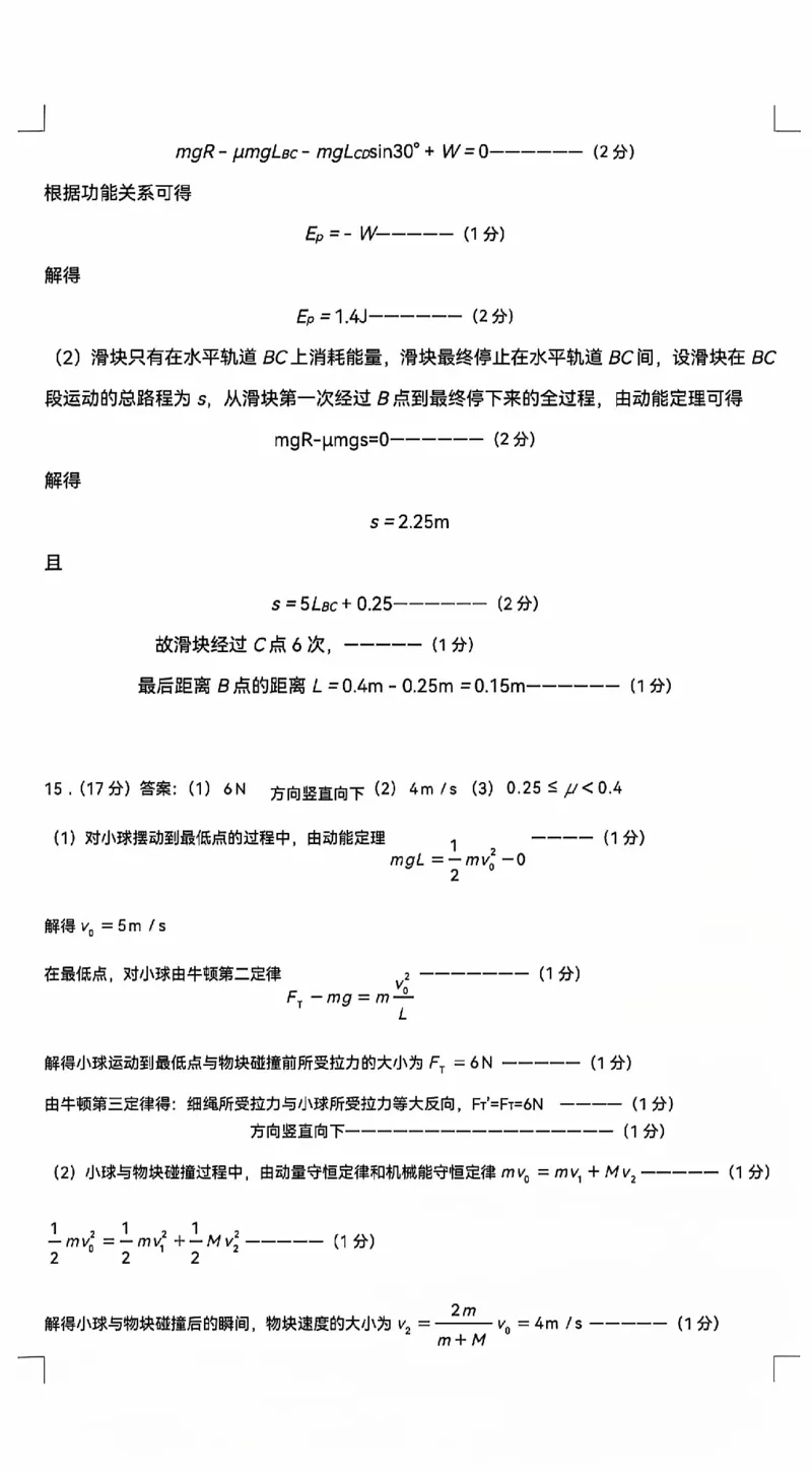 2025届辽宁沈阳郊联体高三11月期中联考物理试题+答案_2024-2025高三（6-6月题库）_2024年11月试卷_1117辽宁省沈阳市郊联体2024-2025学年高三上学期11月期中（全科）