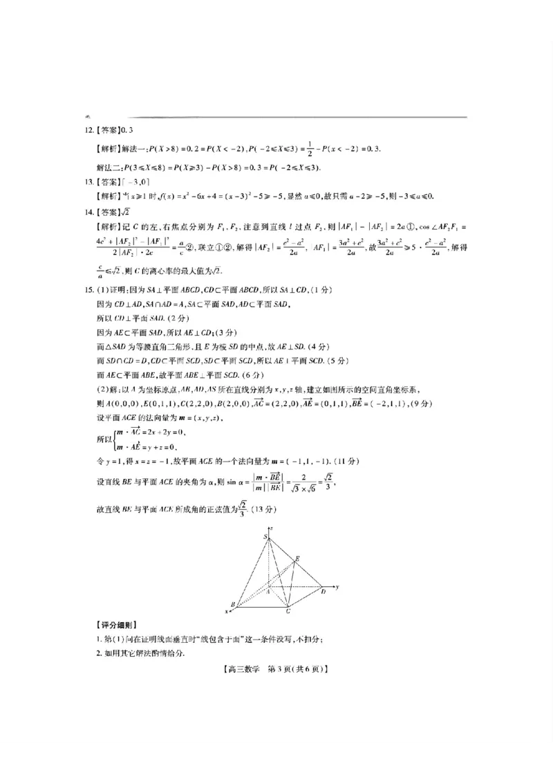25届10月广东湛江高三联考&middot;数学答案_2024-2025高三（6-6月题库）_2024年11月试卷_11022025届广东省湛江市普通高中高三10月调研测试（上进联考）_2025届湛江高三10月调研数学