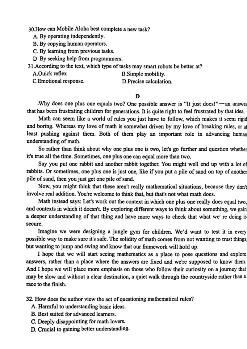 2024-2025学年度第一学期福州市福九联盟(高中)期中联考高中二年英语科试卷_2024-2025高二（7-7月题库）_2024年12月试卷_1206福建省福州市福九联盟2024-2025学年高二上学期11月期中联考试题