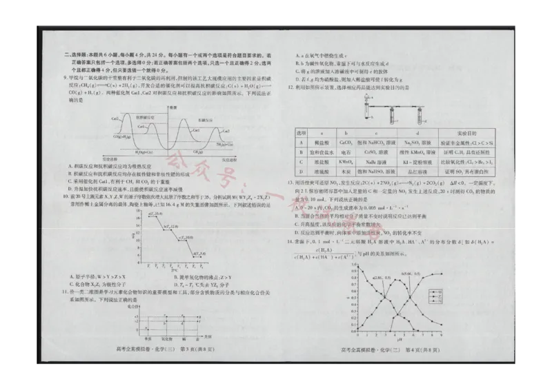 化学(1)_2023年11月_0211月合集_2024届海南省高三高考全真模拟卷(三)_海南省2024届高三高考全真模拟卷(三)化学