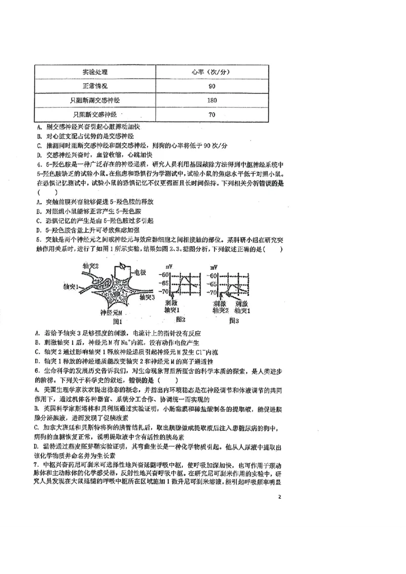 2026届高二上学期六校联考生物试卷_2024-2025高二（7-7月题库）_2024年12月试卷_1212广东省六校联考2024-2025学年高二上学期12月月考试题