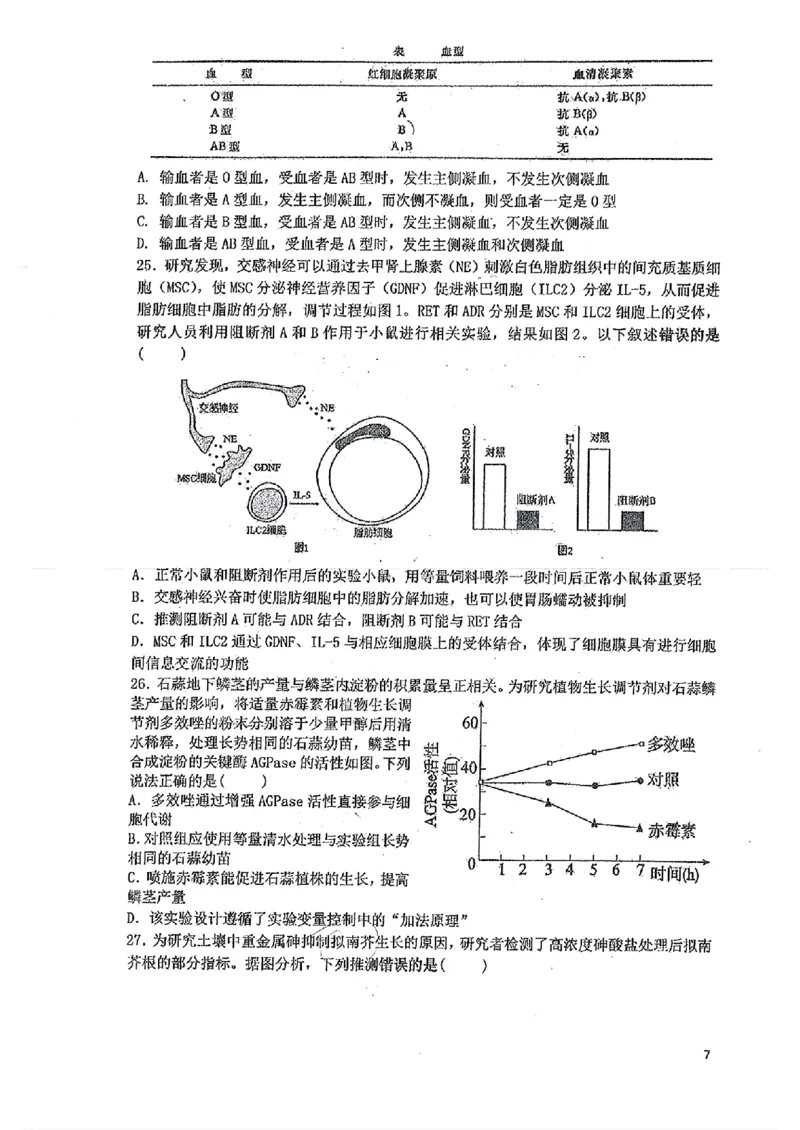 2026届高二上学期六校联考生物试卷_2024-2025高二（7-7月题库）_2024年12月试卷_1212广东省六校联考2024-2025学年高二上学期12月月考试题