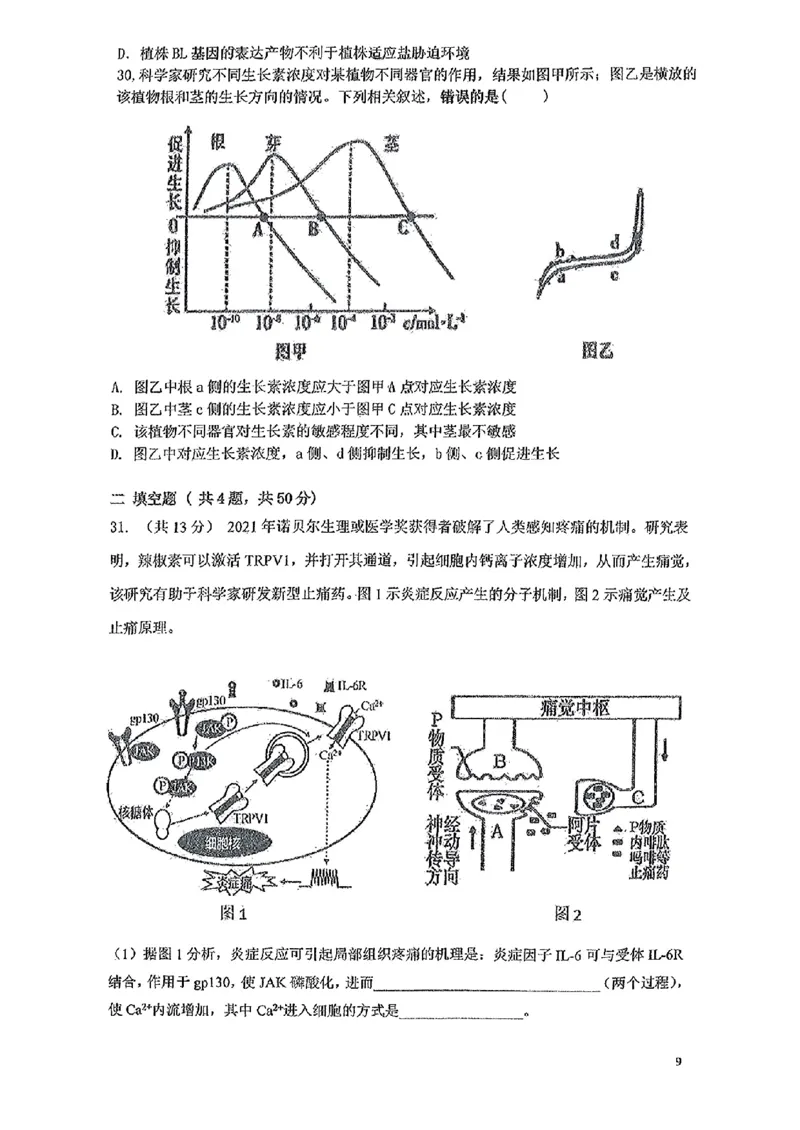 2026届高二上学期六校联考生物试卷_2024-2025高二（7-7月题库）_2024年12月试卷_1212广东省六校联考2024-2025学年高二上学期12月月考试题