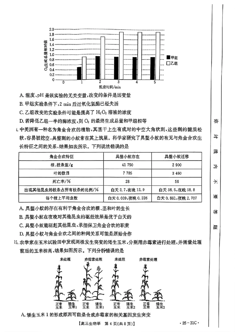 2025届广东省金太阳高三上学期9月联考（25-31C）-生物_2024-2025高三（6-6月题库）_2024年10月试卷_10032025届广东省金太阳高三上学期9月联考（25-31C）