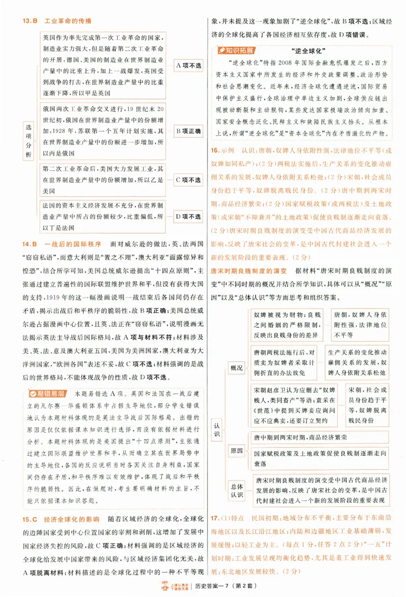 2025《金考卷&middot;特快专递&middot;第4期》历史-答案_2024-2025高三（6-6月题库）_2025年01月试卷_01012025《金考卷&middot;特快专递&middot;第4期》_历史