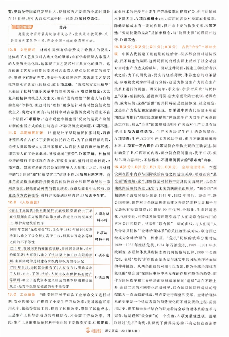 2025《金考卷&middot;特快专递&middot;第4期》历史-答案_2024-2025高三（6-6月题库）_2025年01月试卷_01012025《金考卷&middot;特快专递&middot;第4期》_历史