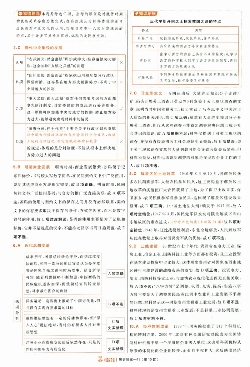 2025《金考卷&middot;特快专递&middot;第4期》历史-答案_2024-2025高三（6-6月题库）_2025年01月试卷_01012025《金考卷&middot;特快专递&middot;第4期》_历史