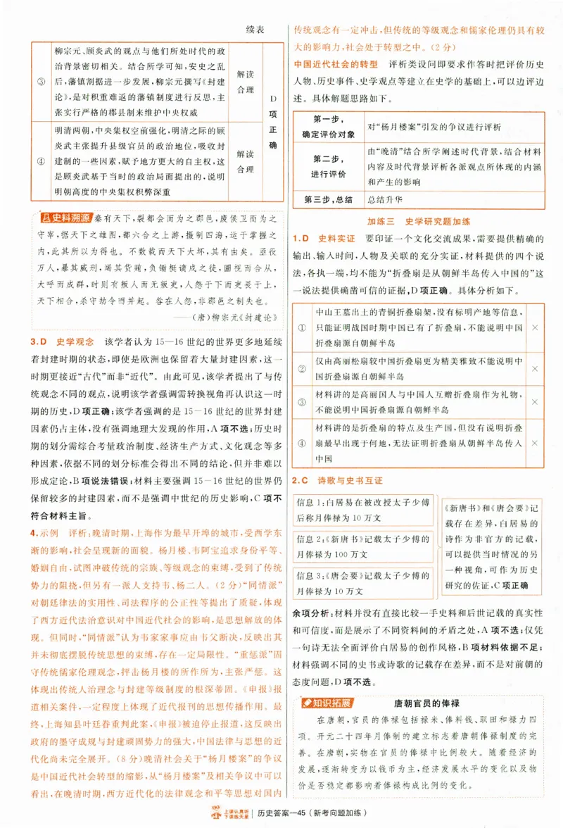 2025《金考卷&middot;特快专递&middot;第4期》历史-答案_2024-2025高三（6-6月题库）_2025年01月试卷_01012025《金考卷&middot;特快专递&middot;第4期》_历史