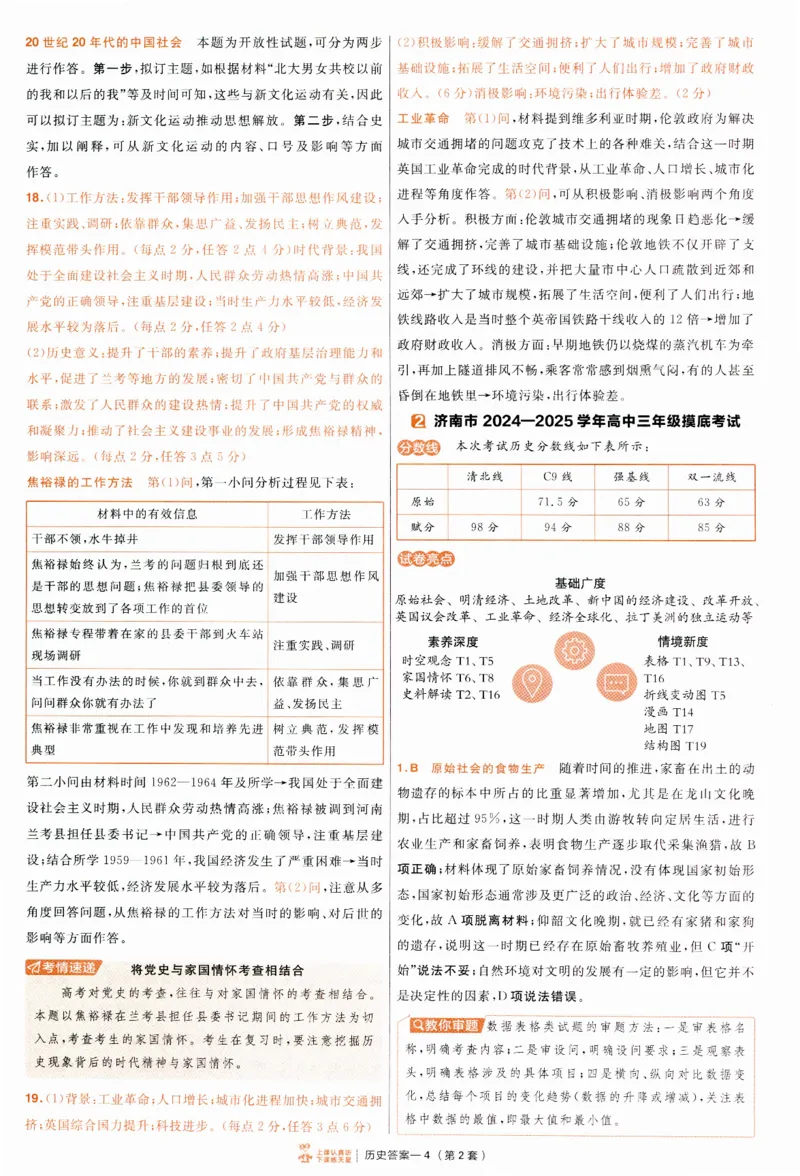 2025《金考卷&middot;特快专递&middot;第4期》历史-答案_2024-2025高三（6-6月题库）_2025年01月试卷_01012025《金考卷&middot;特快专递&middot;第4期》_历史