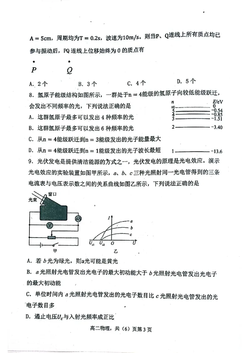 2023－2024学年度（下）七校协作体高二联考物理试题_2024-2025高三（6-6月题库）_2024年06月试卷_240617辽宁省七校协作体2023-2024学年高二下学期6月联考