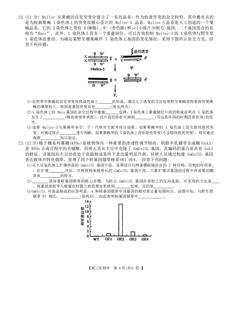 河北省金科大联考2024届高三上学期1月质量检测生物(1)_2024年2月_022月合集_2024届河北省金科大联考高三上学期1月质量检测