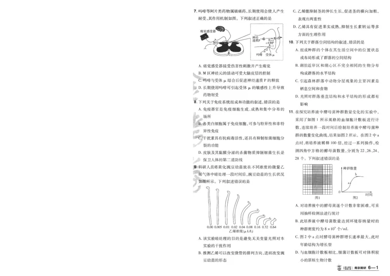 2025《金考卷&middot;特快专递&middot;第4期》生物-A4_2024-2025高三（6-6月题库）_2025年01月试卷_01012025《金考卷&middot;特快专递&middot;第4期》_生物
