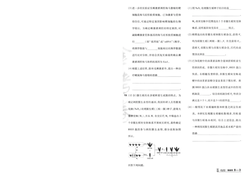 2025《金考卷&middot;特快专递&middot;第4期》生物-A4_2024-2025高三（6-6月题库）_2025年01月试卷_01012025《金考卷&middot;特快专递&middot;第4期》_生物