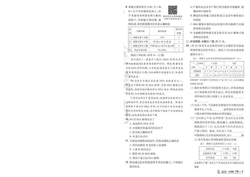 2025《金考卷&middot;特快专递&middot;第4期》生物-A4_2024-2025高三（6-6月题库）_2025年01月试卷_01012025《金考卷&middot;特快专递&middot;第4期》_生物