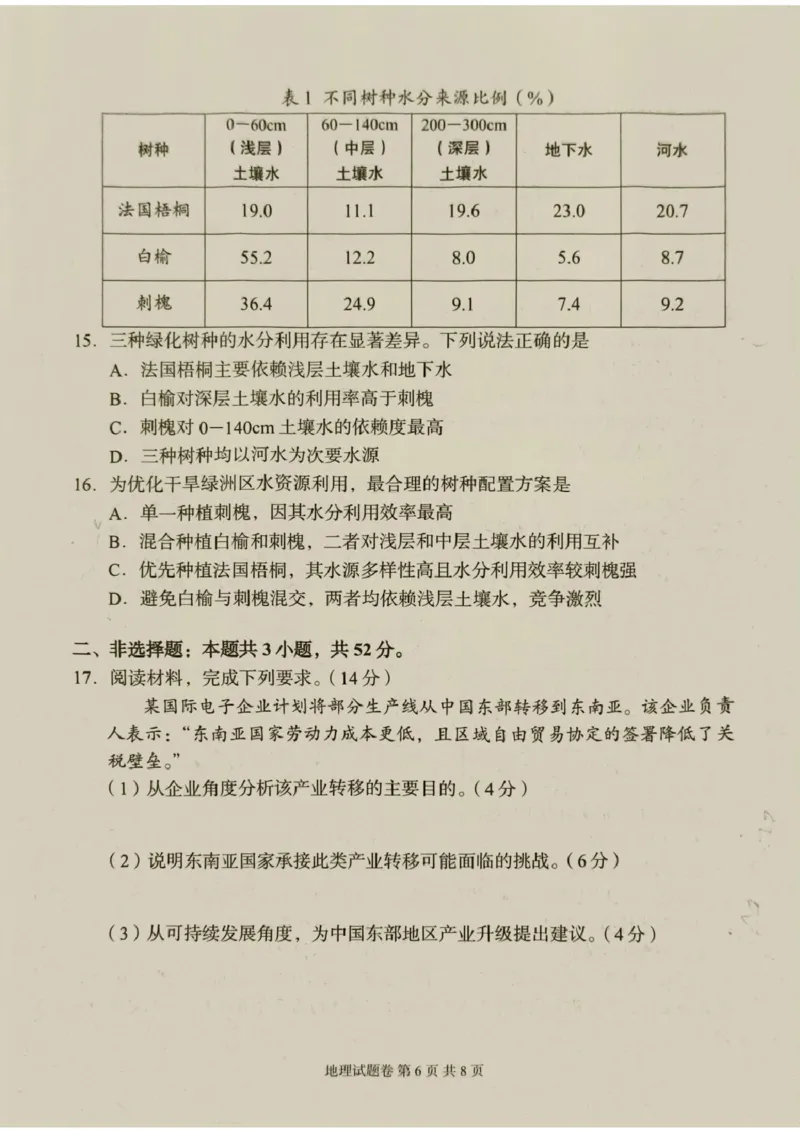 A佳2025年4月高二期中联考_地理（试题卷）(1)(1)_2024-2025高二（7-7月题库）_2025年05月试卷_0518湖南省三新协作体2024-2025学年高二下学期4月期中联考