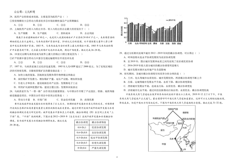 2022级高二下地理期末考试题_2024-2025高二（7-7月题库）_2024年07月试卷_0721黑龙江省哈尔滨师范大学附属中学、大庆铁人中学2023-2024学年高二下学期期末联考