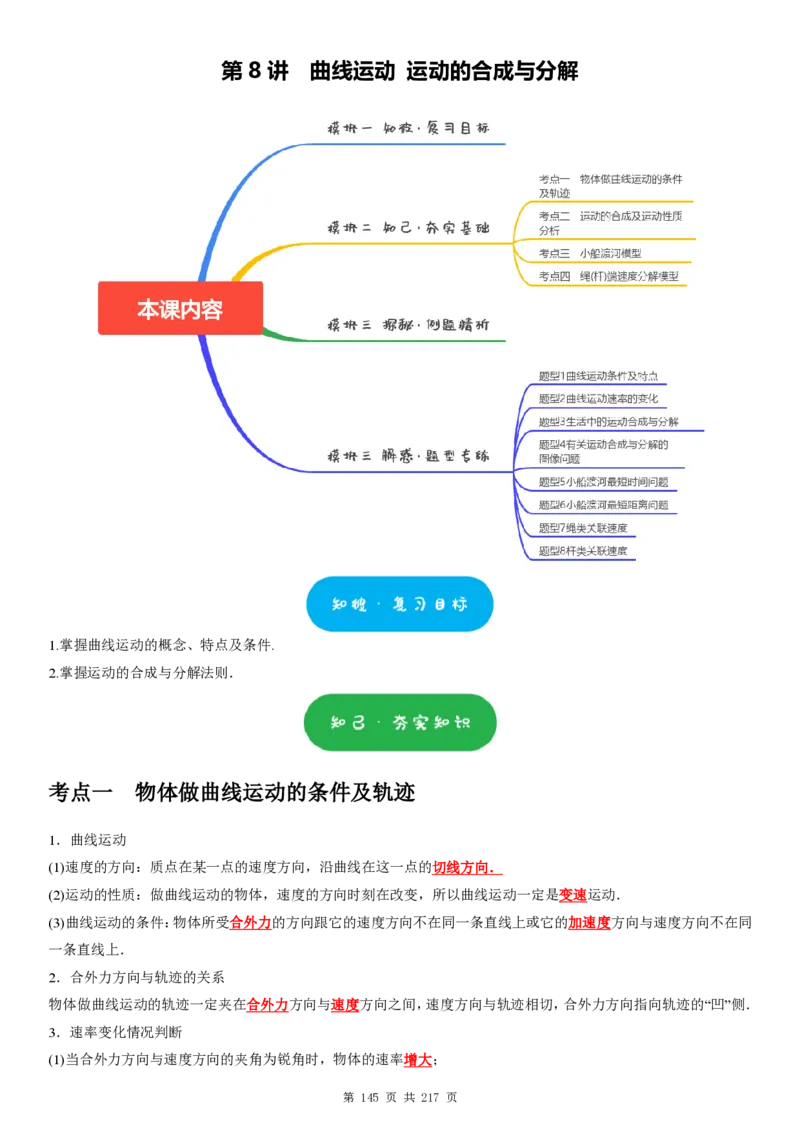 2025届高三物理一轮复习考点精练讲义_2024-2025高三（6-6月题库）_2024年08月试卷_08122025届高三物理一轮复习考点精练讲义