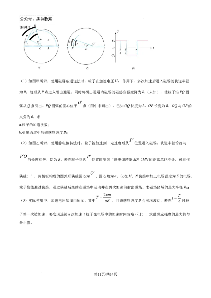 2025届浙江省金华市高三上学期一模（11月）物理试题_2024-2025高三（6-6月题库）_2024年11月试卷_1115浙江省金华市2024-2025学年高三上学期一模(金华十校)