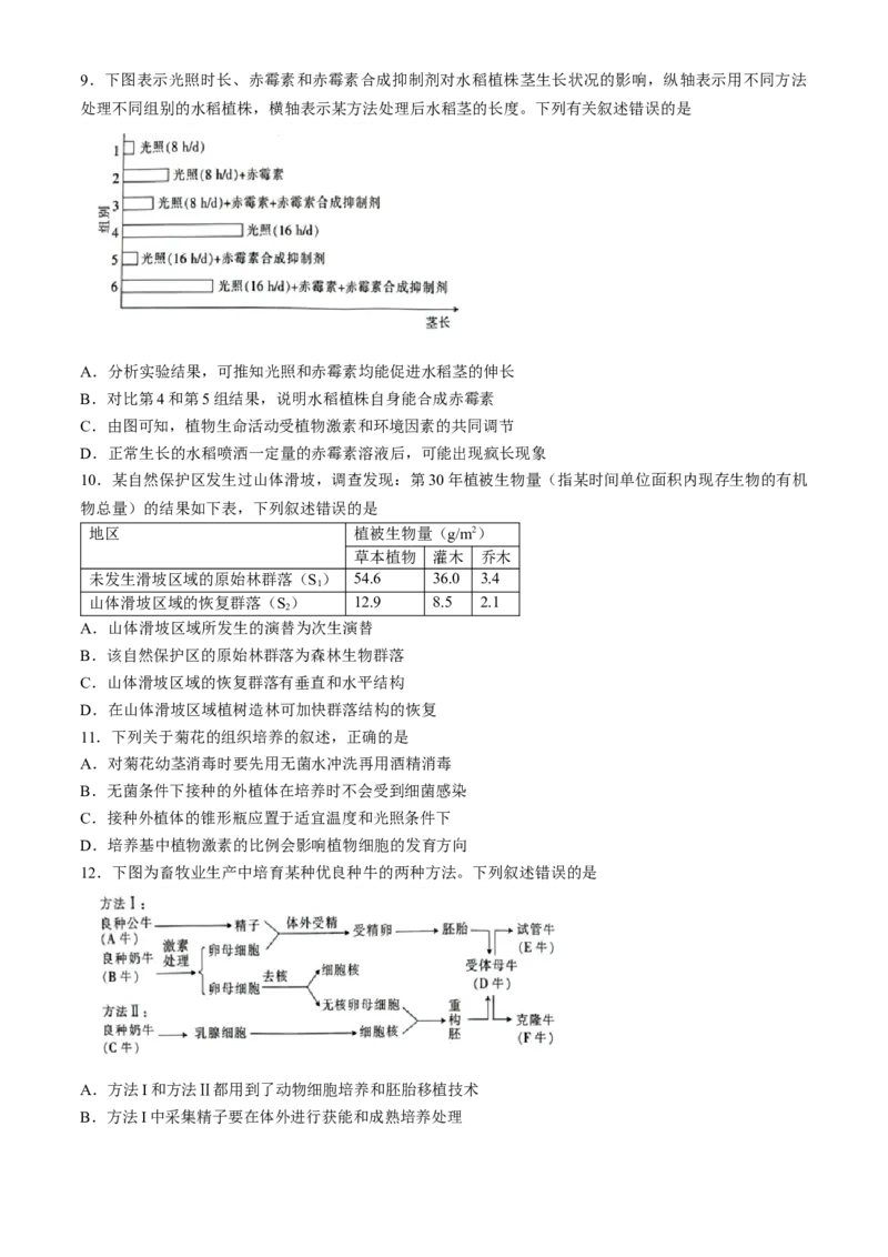 江西省2024届高三4月月考生物试题(无答案)_2024年5月_01按日期_1号_2024届江西稳派高三二轮复习验收考试_江西稳派2023-2024学年高三二轮复习验收考试生物