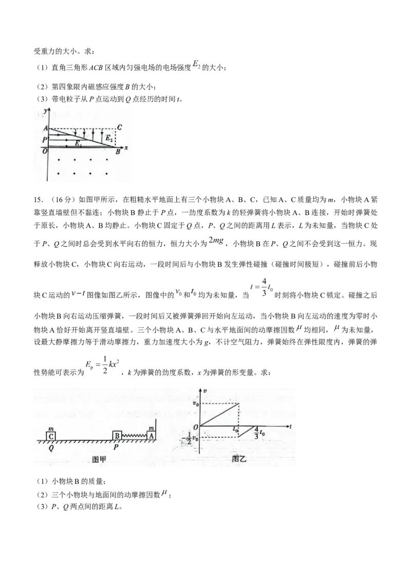 河北省大数据应用调研联合测评2024届高三下学期2月月考物理(1)_2024年2月_022月合集_2024届河北省大数据应用调研联合测评高三下学期2月月考