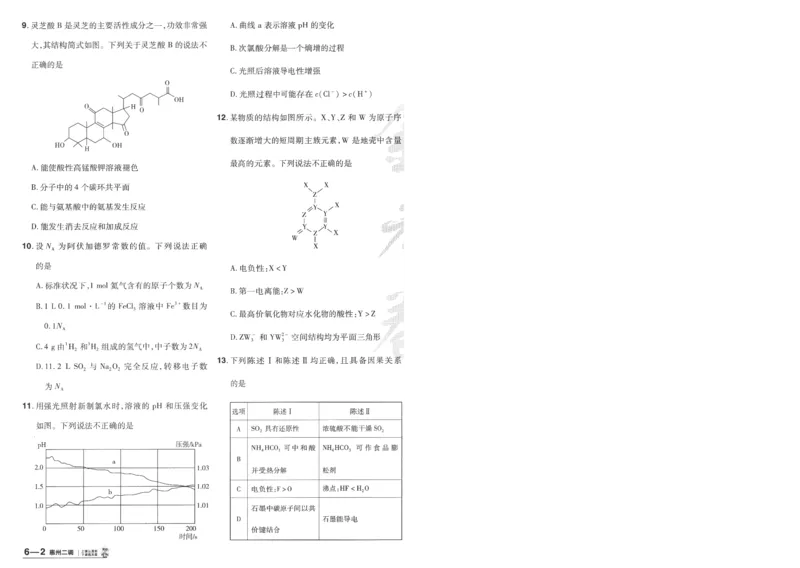 2025《金考卷&middot;特快专递&middot;第4期》化学-A4_2024-2025高三（6-6月题库）_2025年01月试卷_01012025《金考卷&middot;特快专递&middot;第4期》_化学