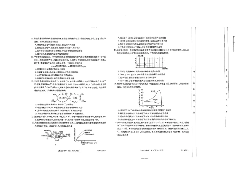 2023年赣州高三期中生物试卷(1)_2023年11月_0211月合集_2024届江西省赣州市十八县（市、区）二十三校高三上学期期中联考（金太阳24-124C）