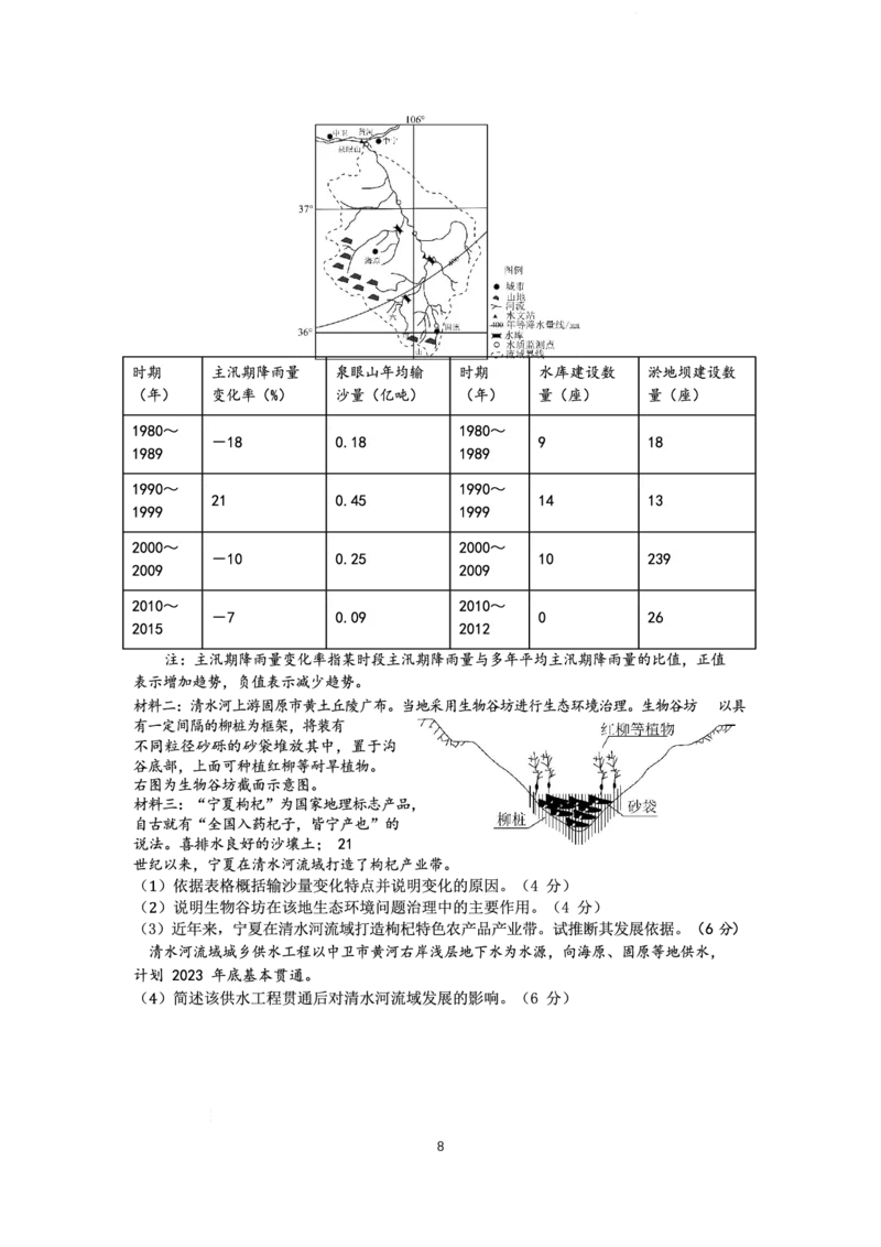 浙江省杭州第二中学2022-2023学年高三下学期3月月考地理试题_2024年2月_01每日更新_14号_2023届浙江省杭州第二中学高三下学期3月月考全科
