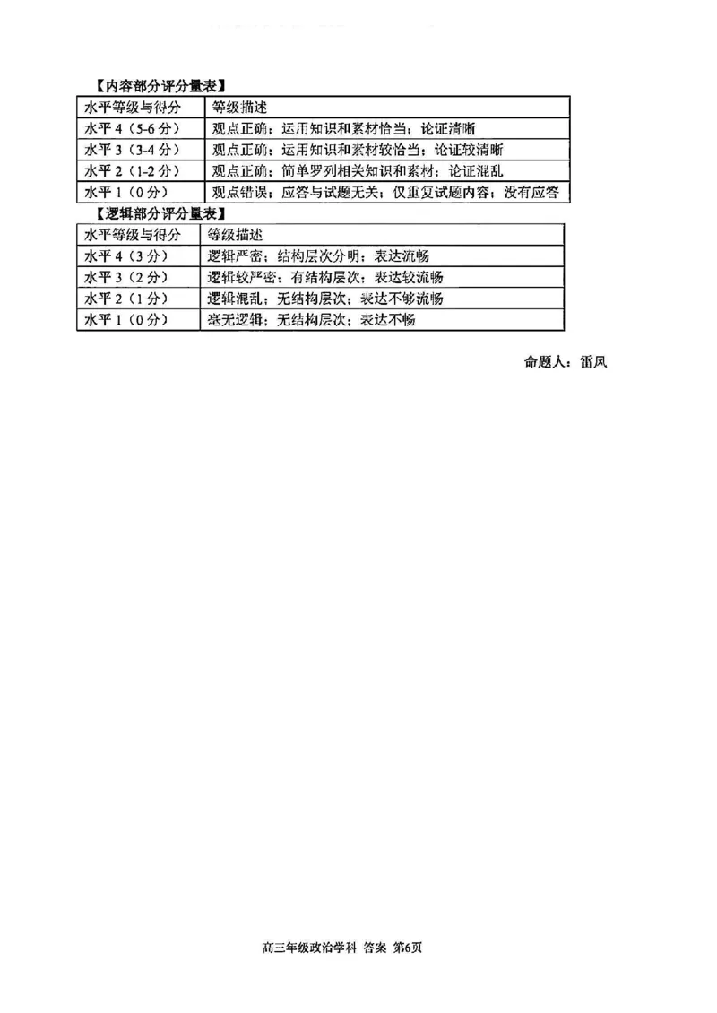 浙江卷浙江省2023学年第二学期浙江精诚联盟适应性联考)(5.15-5.17)政治试卷答案_2024年5月_01按日期_21号_2024届浙江省第二学期浙江精诚联盟适应性联考