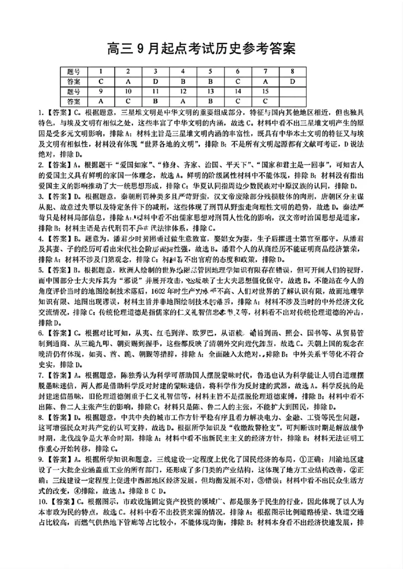 2025届湖北新高考联考协作体高三上学期开学考试历史试题+答案_2024-2025高三（6-6月题库）_2024年09月试卷_09052025届湖北新高考联考协作体高三上学期开学考试