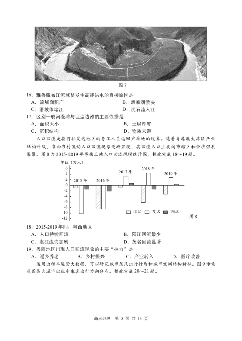 江苏省扬州市2024届高三下学期考前调研模拟预测测试地理+答案_2024年5月_01按日期_28号_2024届江苏省扬州市高三考前调研模拟预测